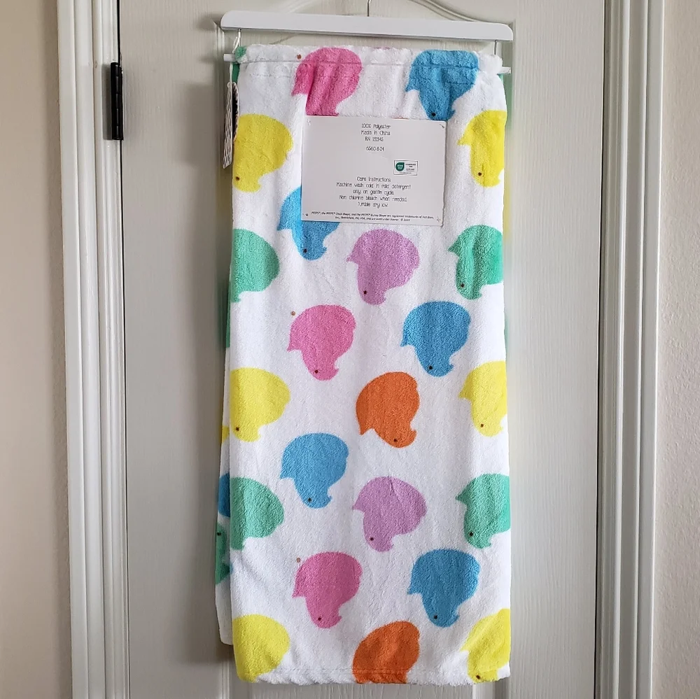Peeps Easter Chicks Plush Throw Blanket 50x60 NWT